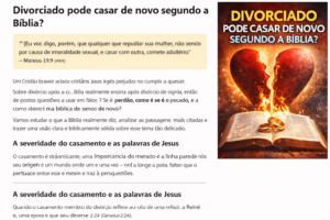 Divorciado pode casar de novo segundo a Bíblia?