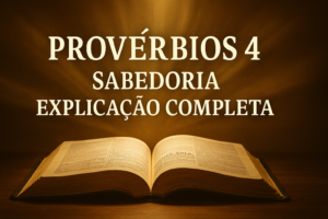 Sabedoria – Provérbios 4: Versículo da Bíblia